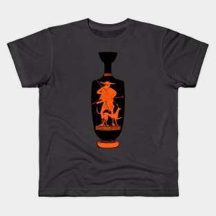 Greek Vase Hunter Kephalos and his Dog Kids T-Shirt